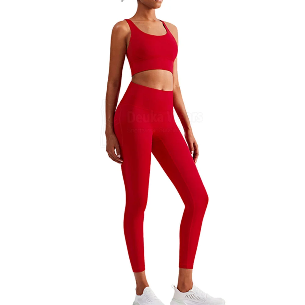 Wholesale Customizable Front Logo Design Yoga Set Women Custom Quick Dry Polyester Fitness Clothing Mid Waist Plus Size Four-Way