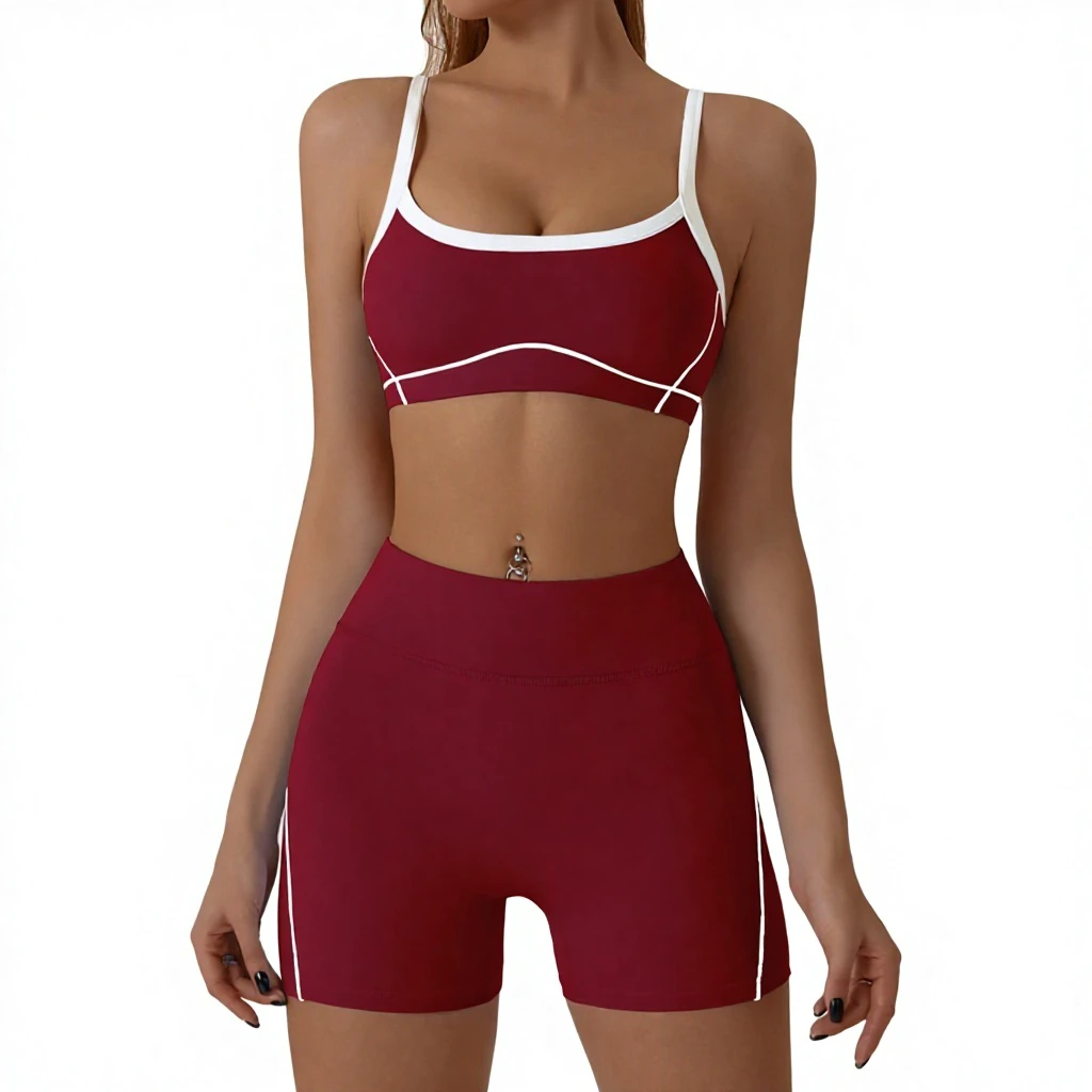 High Waist Slim Fit Pilates Yoga Two-Piece Set | High Stretch Breathable Eco-Friendly Activewear | Women's Workout Lounge Color
