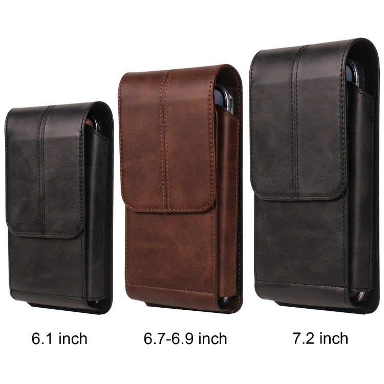Multifunction Universal Mobile Phone Belt Clip Holster PU Leather Phone Waist Bag Pouch with Card Holder for iPhone for Samsung