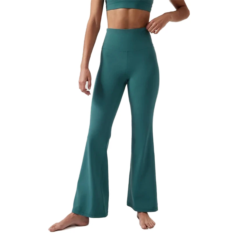 Custom Super Soft Yoga Pant Booty Workout Fitness Straight Wide Leg Women's Leggings Extend Flare Plus Size Women's Leggings