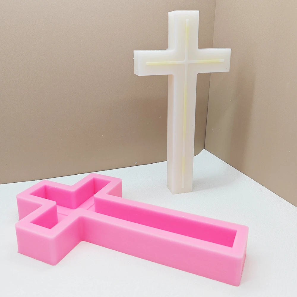 13 Inch Large Christian Cross Mold Silicone Mold for Candle Making Resin Casting Eco-Friendly DIY Soap/Plaster Home