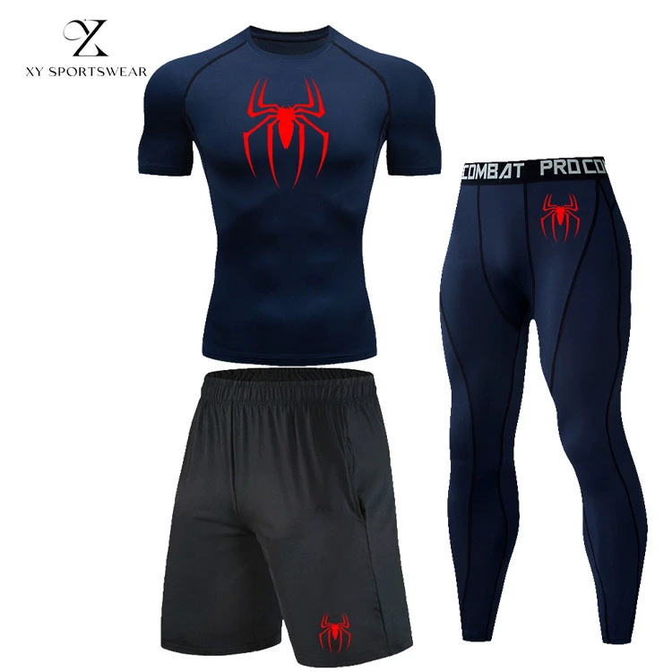 XIANGYU Sportswear 3 Piece Plus Size Yoga Body Jump Suit Gym Track Wear Sweat Suit Boys Set for Men Low Price