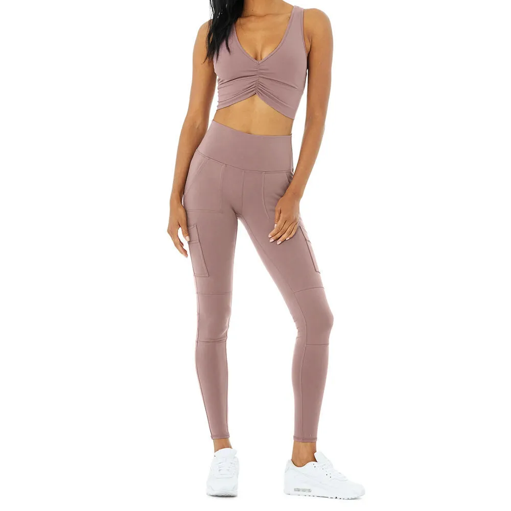 Stretch fit breathable sportswear for dance training jogging and exercise women yoga set