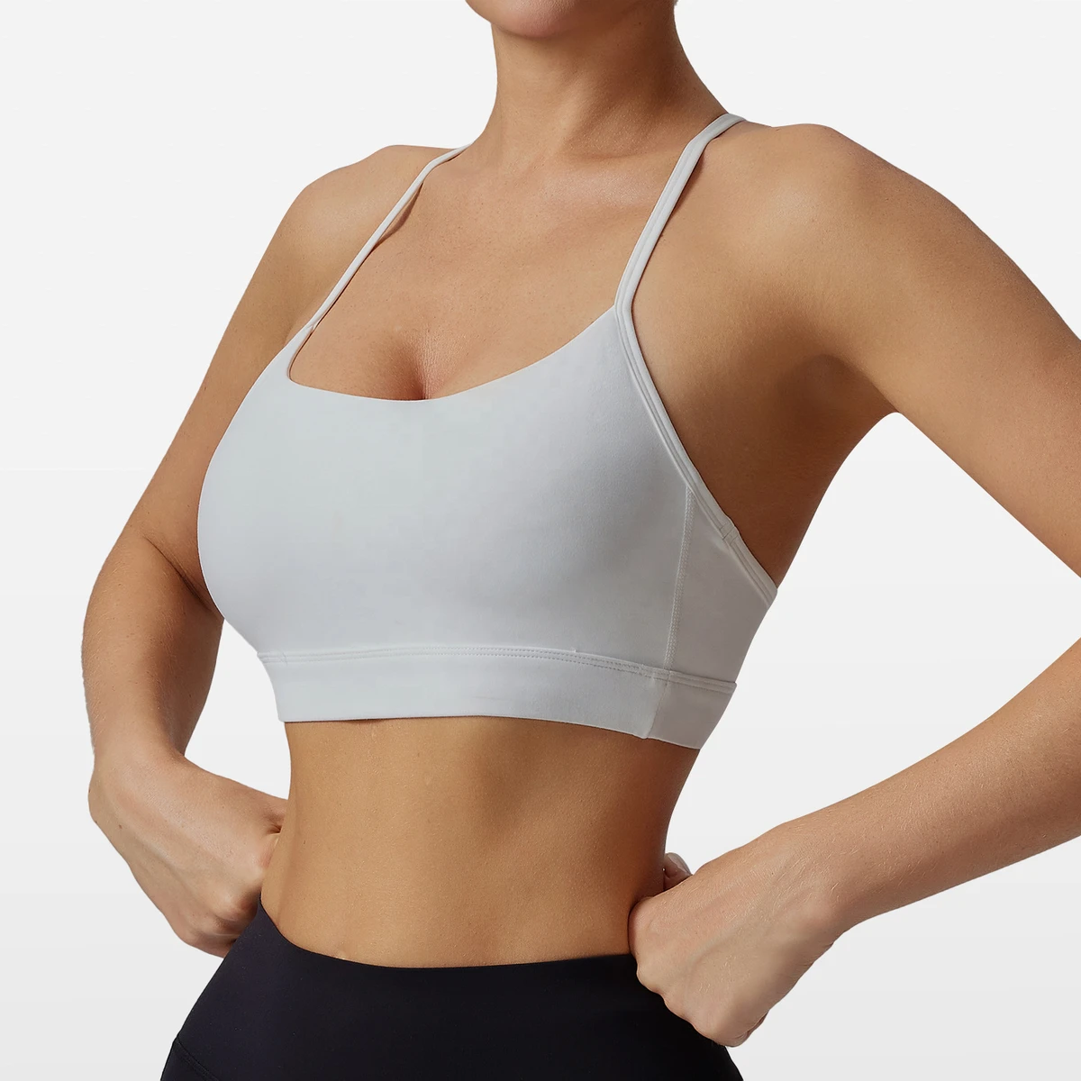 Womens Sports Bra OEM Four-way Stretch Hot-selling Solid Color Quick Dry