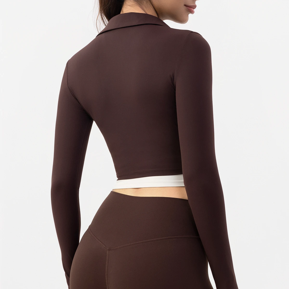 Women Activewear Yoga Long Sleeve Top Stretch Slim Fit Gym Fitness Workout Shirt Lightweight Breathable