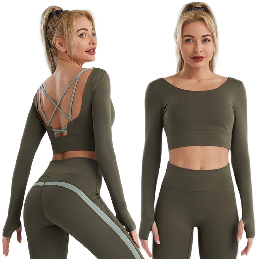 Lanyu Wholesale New Women's Summer Yoga Shirts & Tops Lightweight Breathable Sweat-Wicking Long Sleeves Sportswear
