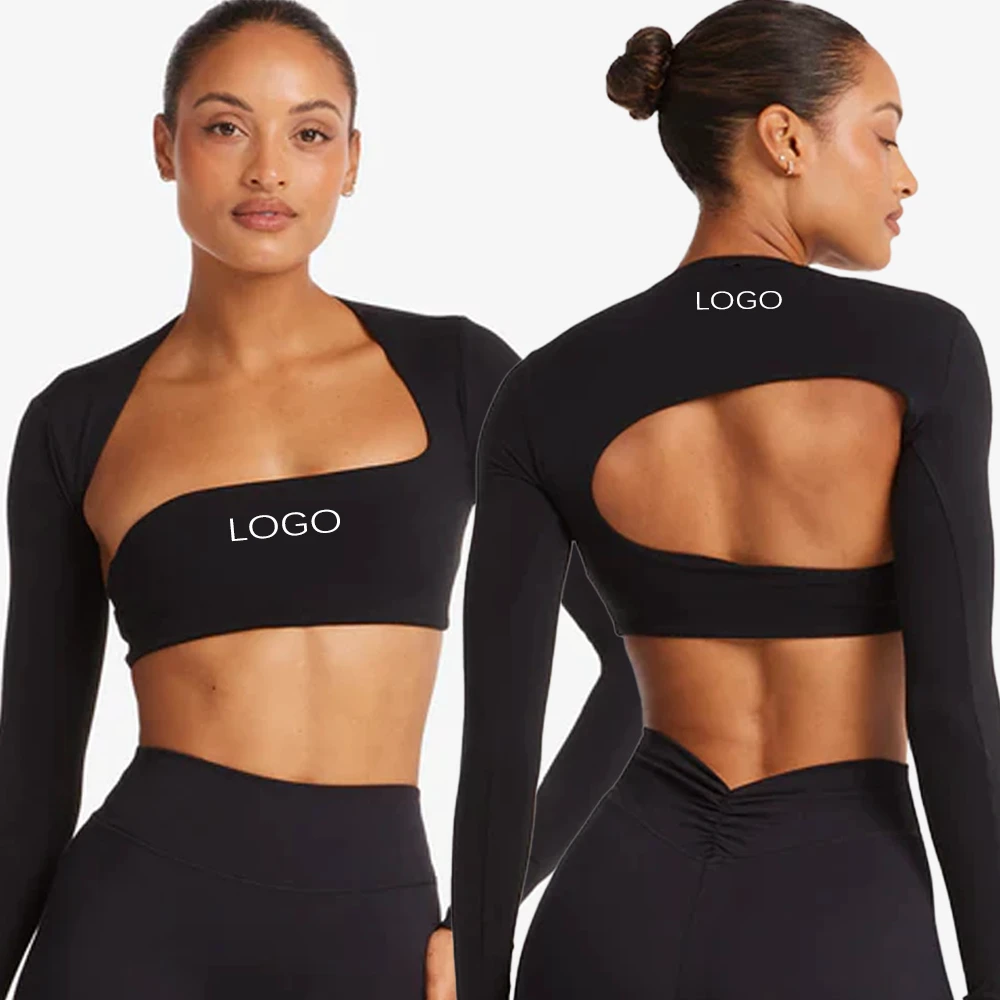 2025 New Arrival Workout Fitness Long Sleeve Padded Breathable Sportswear Custom Sports Yoga Women Gym Tops
