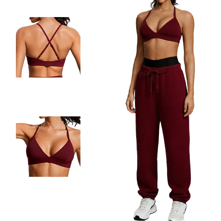 Premium High Elastic V Neck Wide Underband Sports Bra Yoga Bra Women Workout Fitness Gym Wear