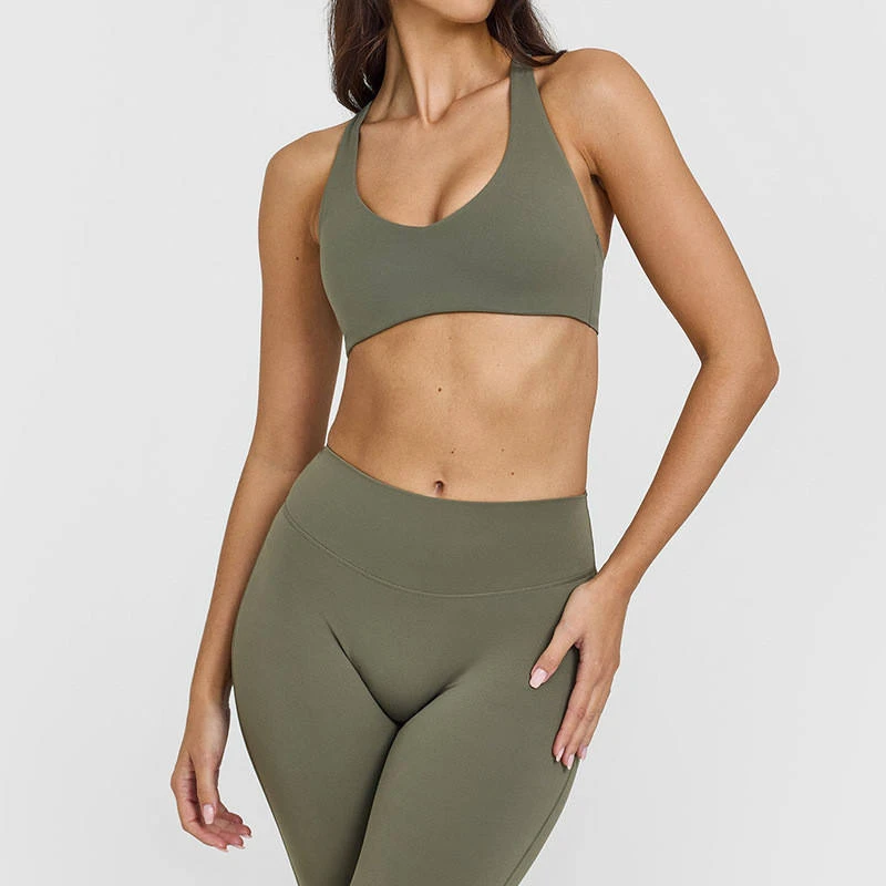 New Best-Selling High Quality U Neck Padded Backless Sport Bra Support Gym Activewear Fitness Women's Yoga Bras