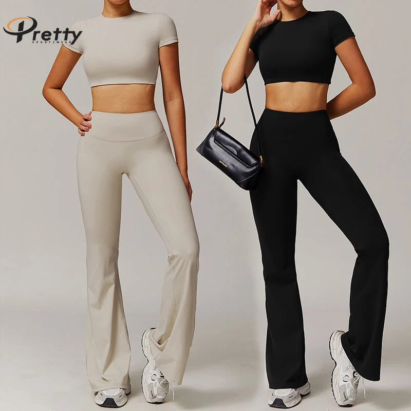 Quick-Drying Round Neck Yoga Short Sleeve Top with Cutout Open Back Slim Fit Sports T-Shirt for Women Running Workout Fitness