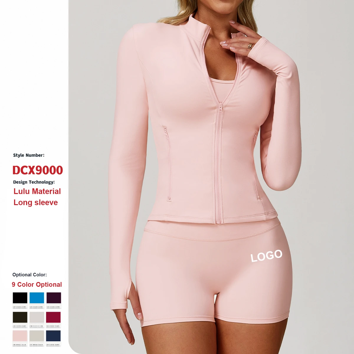 Custom High Quality Autumn Winter Zipper Long Sleeves Quick-Drying Yoga Clothes Running Sport Fitness Clothes Women Jackets Tops