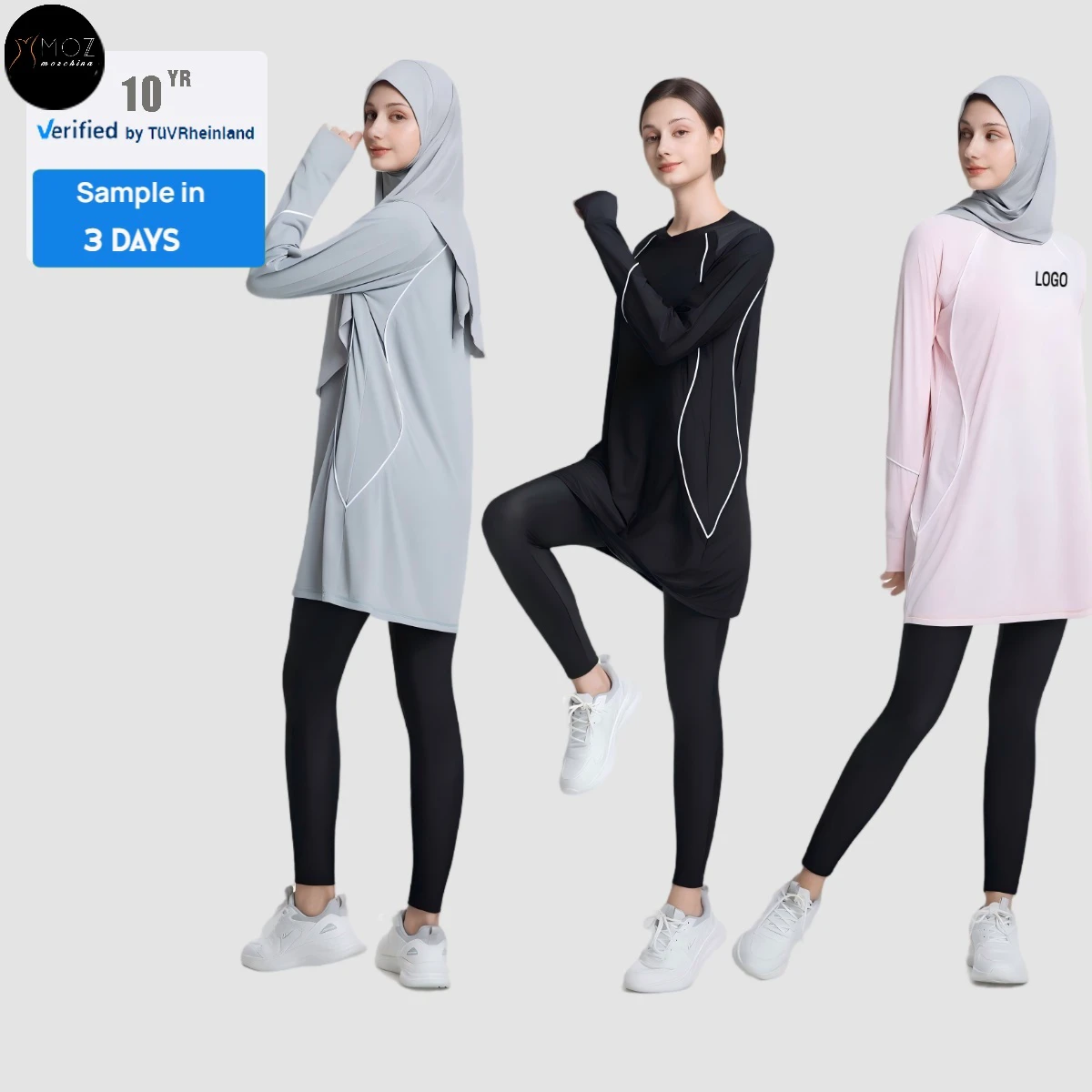 Wholesale Modest Long Sleeve Sport Top - Quick-Dry Muslim Gym Wear for Yoga & Outdoor Fitness Conservative Activewear for Women