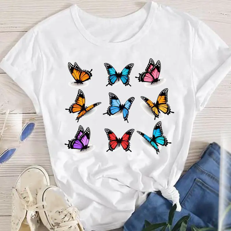 Womens Plus Size Light Classic Fit Short Sleeve O-Neck Graphic T-Shirt Casual Soft Breathable Casual Stretchy Graphic TOPS Tee