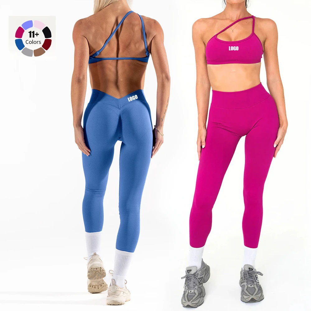 Custom Sports Bra Workout Leggings Shorts 3 Piece Suit High Elastic Gym Fitness Seamless Yoga Set For Women