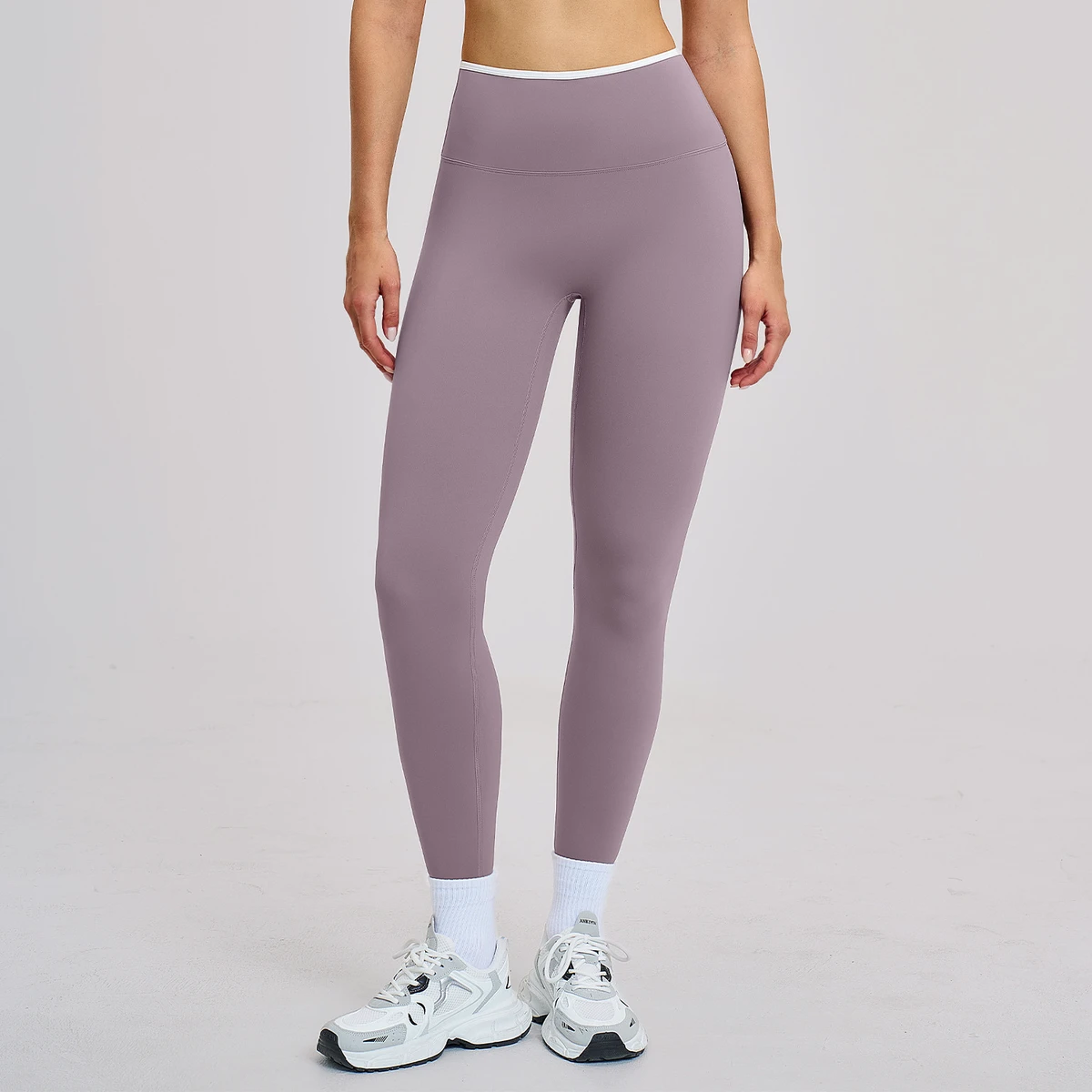 Women Color Block High Waist Yoga Leggings Buttery Soft Gym Running Workout Pants 9238
