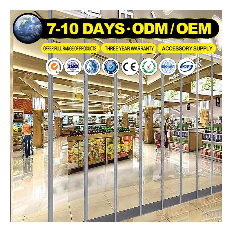 Customizable Thickness Smooth Transparent PVC Strip Curtains Water-proof Dust-proof Features for Warehouse Workshops Cutting