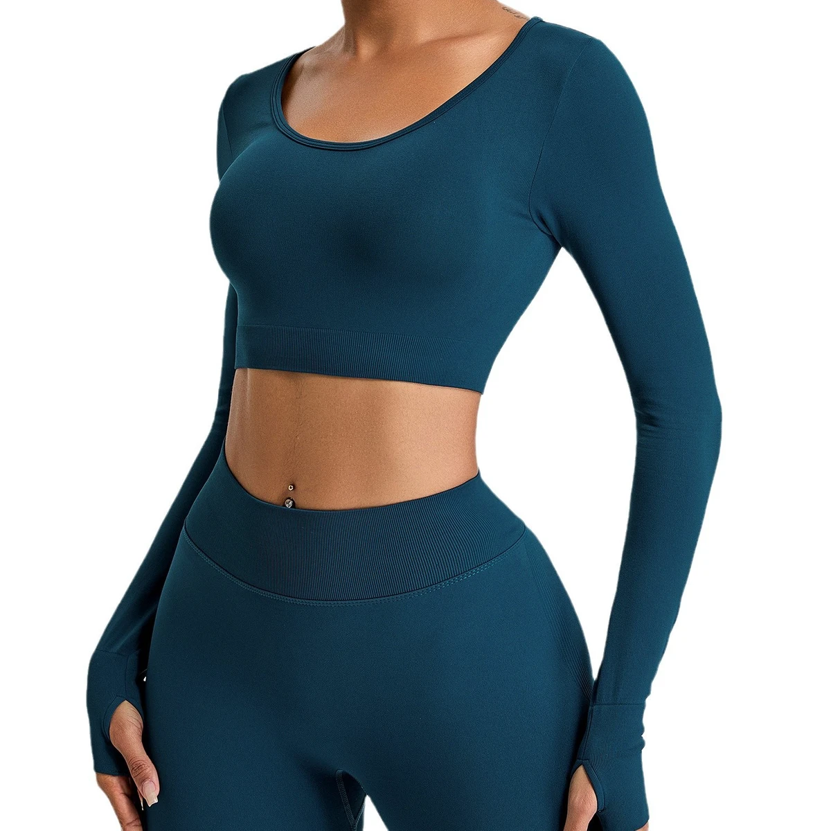 Women's Long Sleeve Yoga Top Breathable Stretch Workout Shirt High Elasticity Yoga Clothes for Women