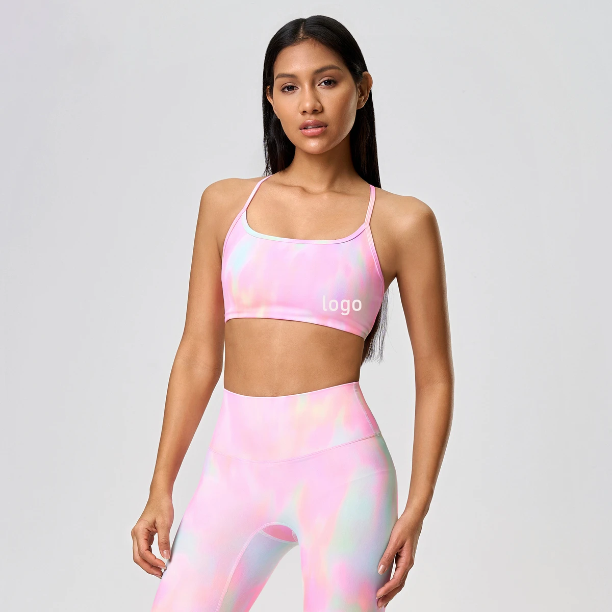 Wholesale Custom Logo Summer Yoga Bras Cross Back Sexy Fitness Sports Bra with Breathable Feature for Women