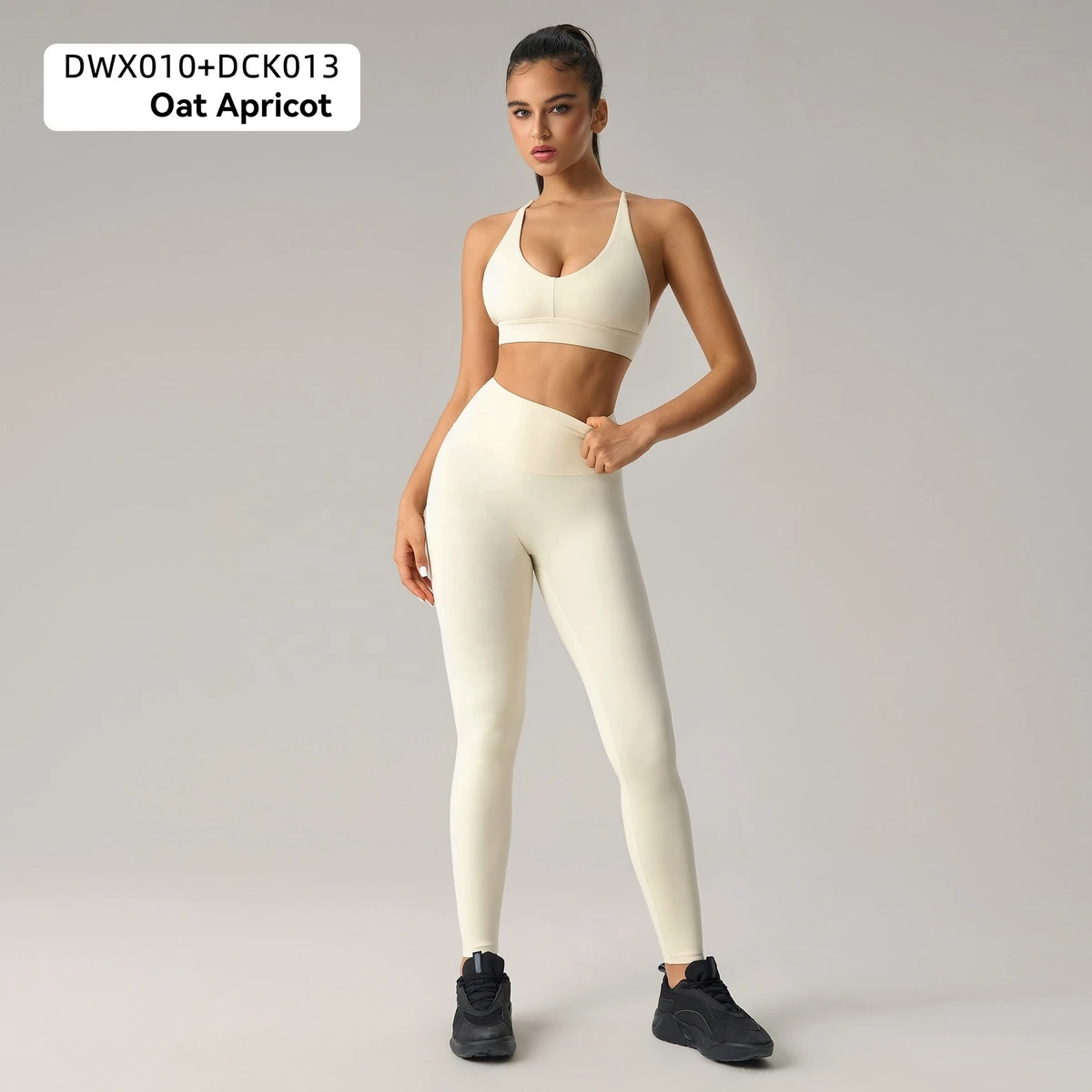 Plus Size Summer Custom Yoga Set Ladies Fitness Embroidery Long Sleeve Top High Waist Yoga Pants Suit Seamless Breathable Quick