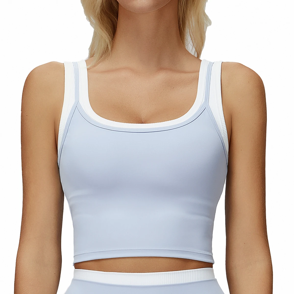 Women's Tank Top Color Blocking Contrasting Colors Spandex/Nylon Tight-Fitting Sweat-Wicking Fashion Casual