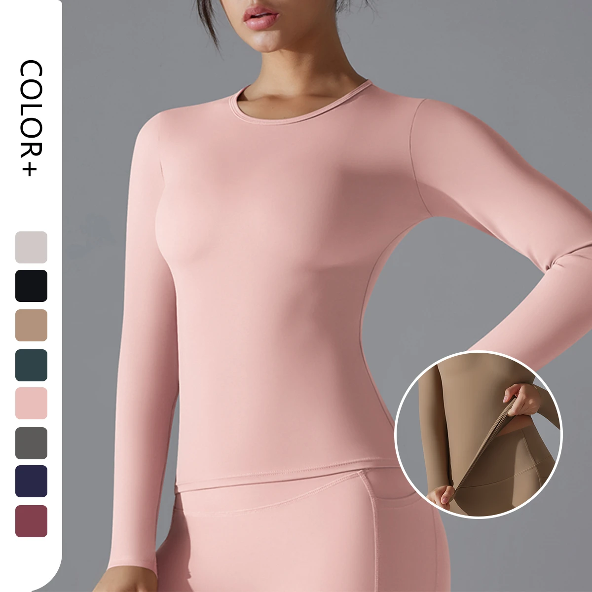 Regular Fit Women's Breathable Long Sleeve Sports T-shirt Quick Dry Yoga Running Fitness Top