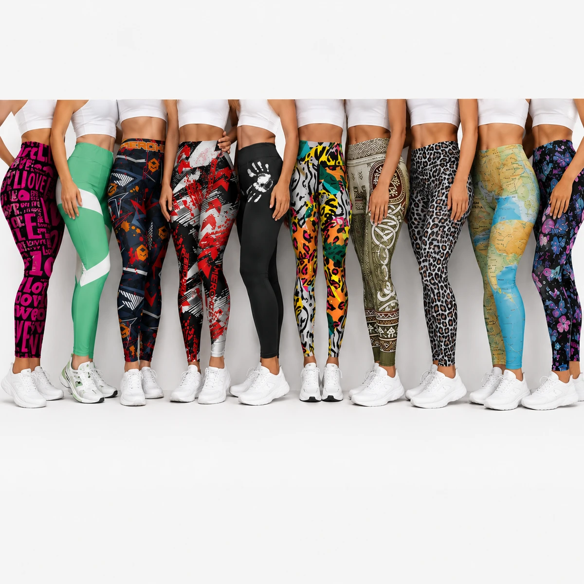 High Waist Full Length Yoga Leggings Women's Twist Print Sublimation Activewear Pants Stretchy Plus Size Fashion Workout Wear