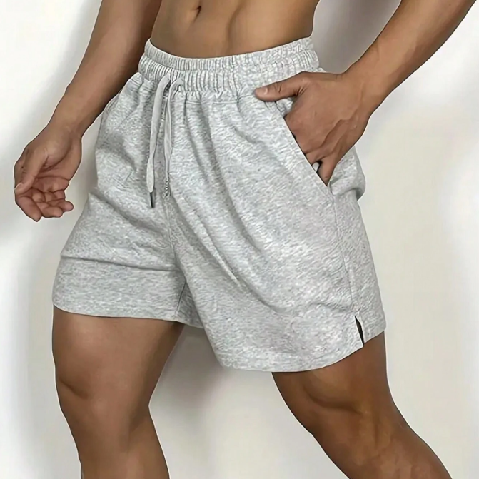 Plus Size Men's 100% Cotton Elastic Waist Casual Gym Shorts Sports Fitness Hot Shorts Solid Oversized Loose High Quality Quick
