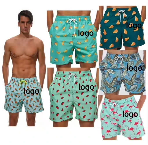 Men's Casual Elastic Waist Canvas Sports Shorts Beach Surfing Swimming Boxer Trunks Plus Size Breathable Eco-Friendly Swimwear