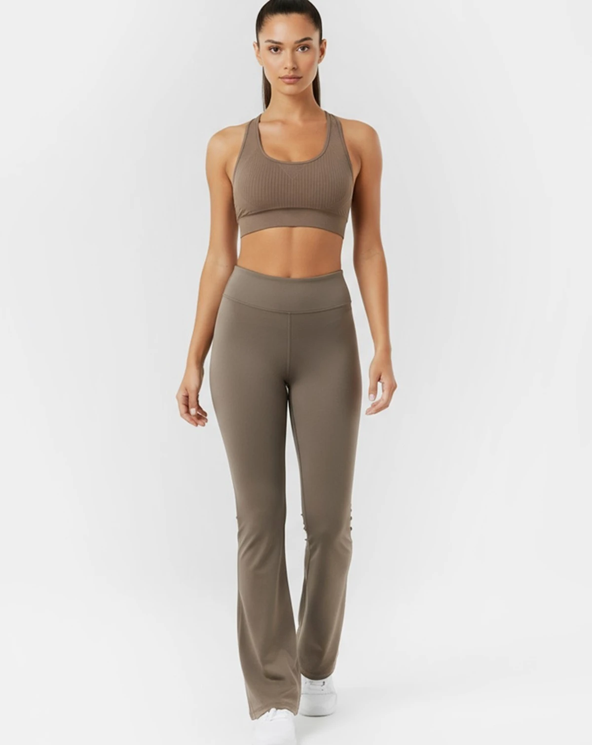 Women's Lightweight High Waisted Seamed Breathable Yoga Leggings Full Length Spandex/Nylon Quick Dry Durable Solid XL Size