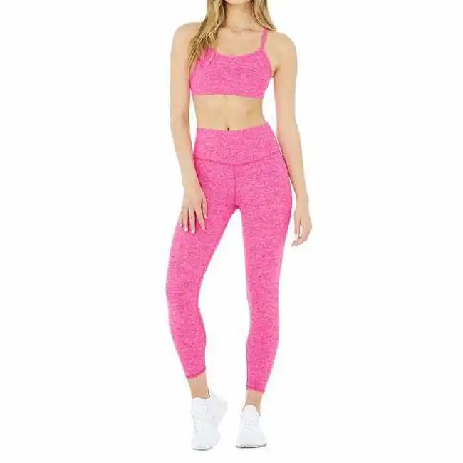 Women's Plus Size Solid Front Yoga Set Two Piece Eco-Friendly Four-Way Stretch Compression Seamless Spandex/Polyester High Waist