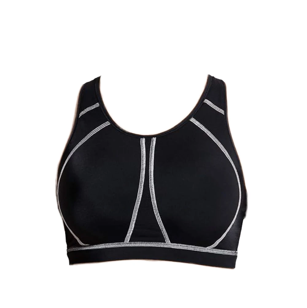 Unisex High Support Racerback Sports Bra High Neck Plus Size Full Coverage Padded Wireless Breathable Adjustable Straps