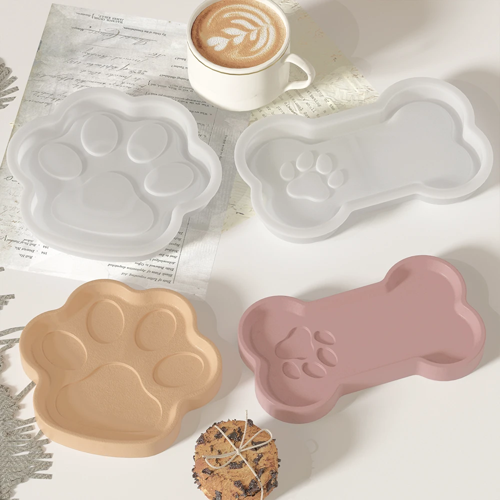 Gypsum Concrete DIY Crafts Tray Mold Ashtray & Jewelry Storage Board with Resin & Epoxy Heart Shape Silicone Mold