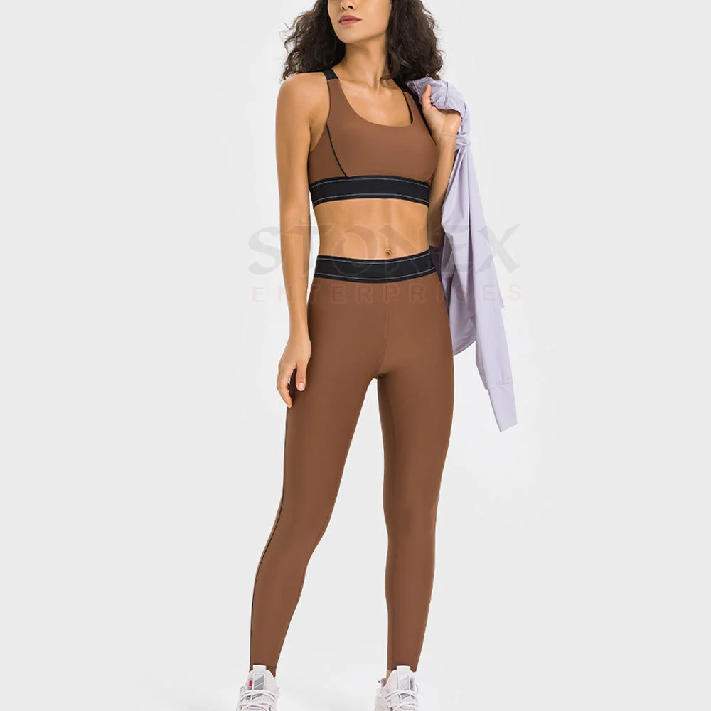 Wholesale 2 Piece Yoga Set Fitness Gym Clothes Women High Quality Customized Printing Breathable Light Weight Yoga Set