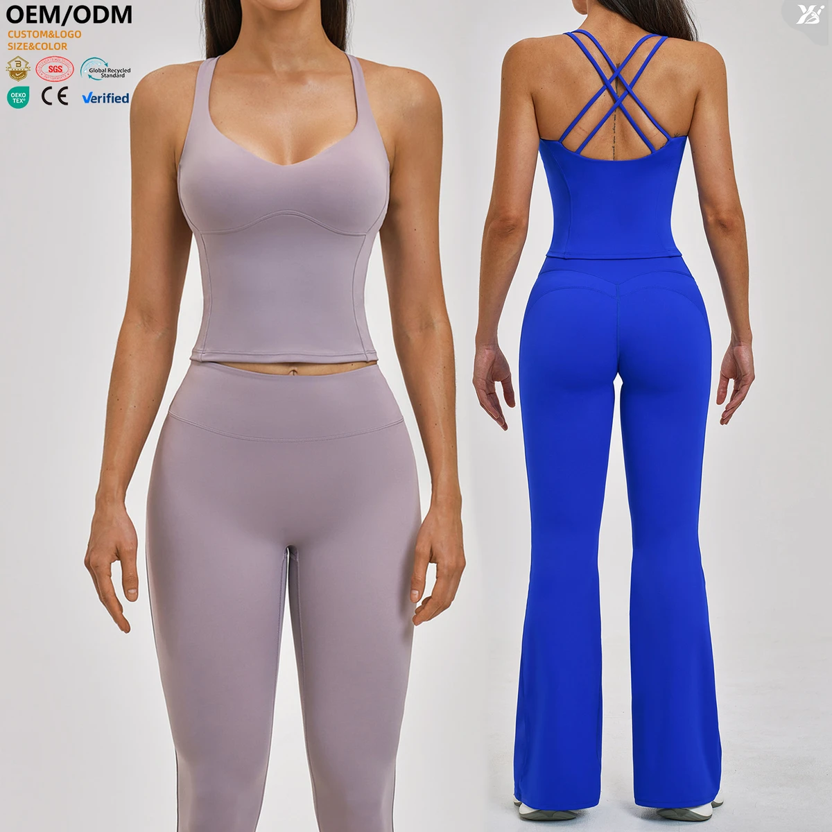 XW-EBX2546 Factory Supply High Quality Women Fitness Top Quick Dry Breathable Crisscross Workout Top Premium Women Yoga Top
