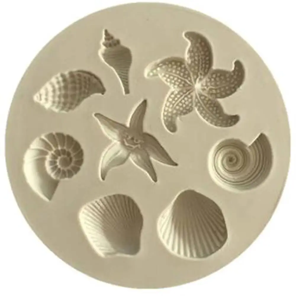 Creative DIY Chocolate Mold - Marine Life Conch Starfish Shell Gummy Candy Cake & Soap Decoration Tool