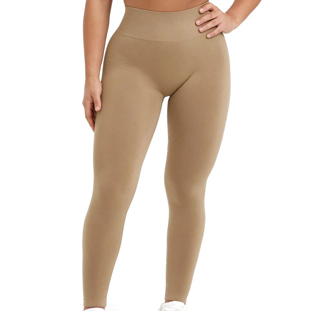 New Arrival Stylish High Waist Yoga Leggings Elastic Waist Solid Quick Dry Breathable Spandex/Polyester for Workout Fitness Wear