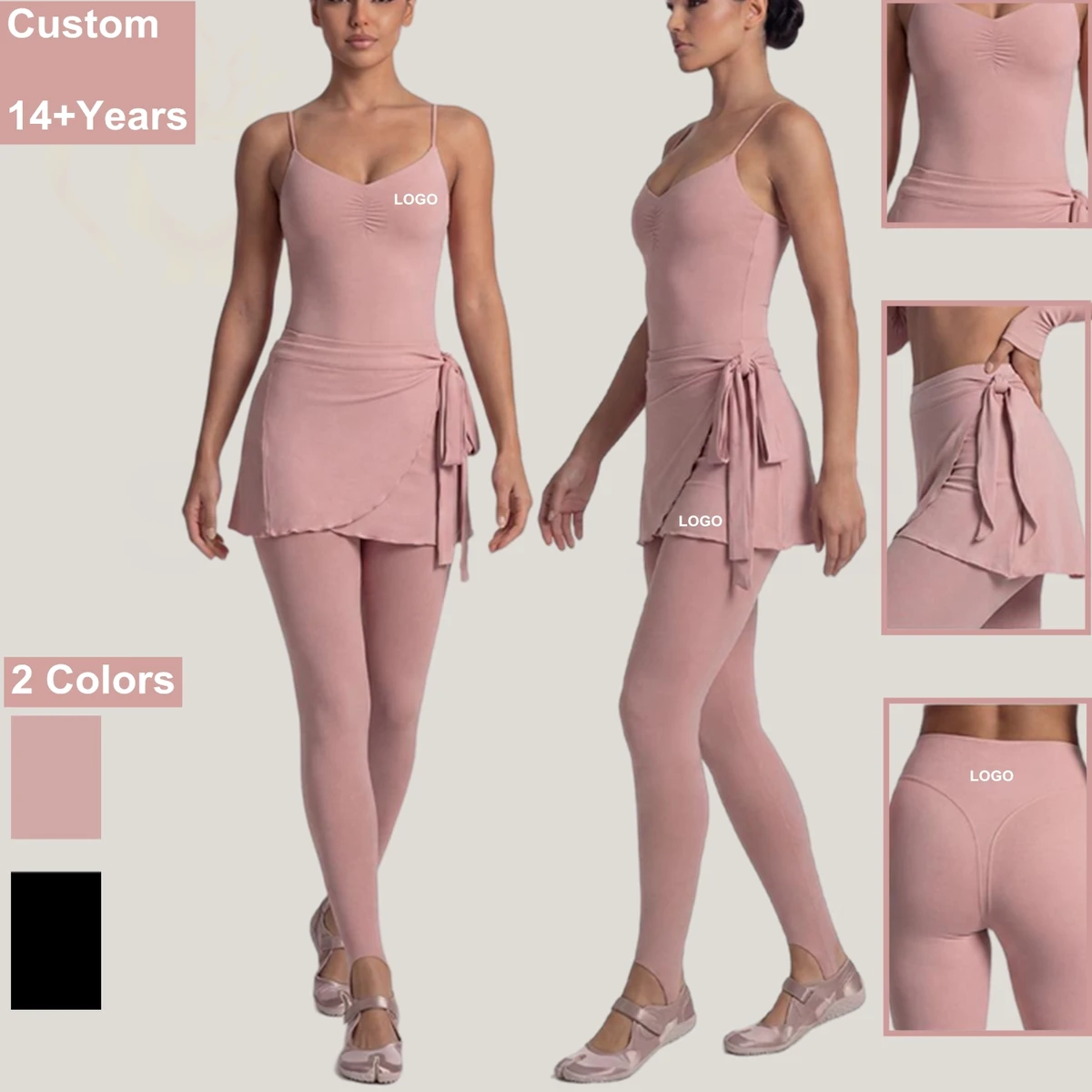 2026 New Girls Yoga Set Yoga Top with Adjustable Straps Wrapped Skirts Women Pilate Leggings Casual Fitness Bra Set