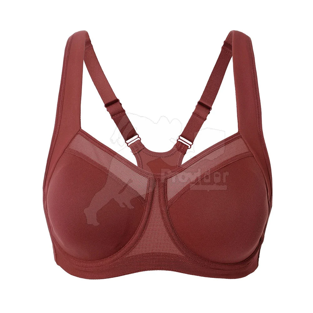 High Quality Women's Sports Bra High Support Eco-Friendly Breathable Spandex/Nylon Yoga Adjustable Straps Customizable Front