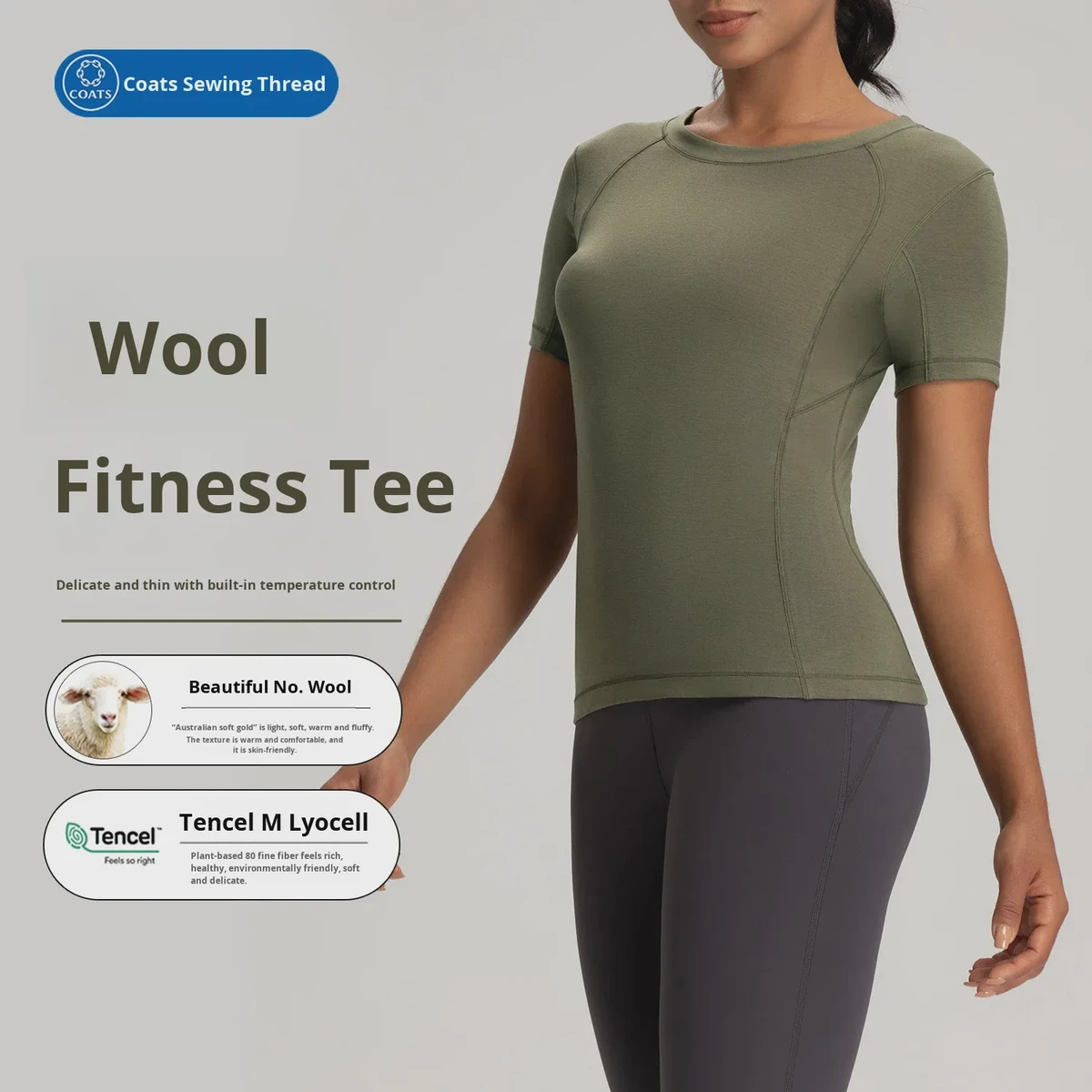 Breathable Neck Yoga Shirt Women Barely There Feel Tight-Fitting Sports Running Nine Quarter Sleeve Top