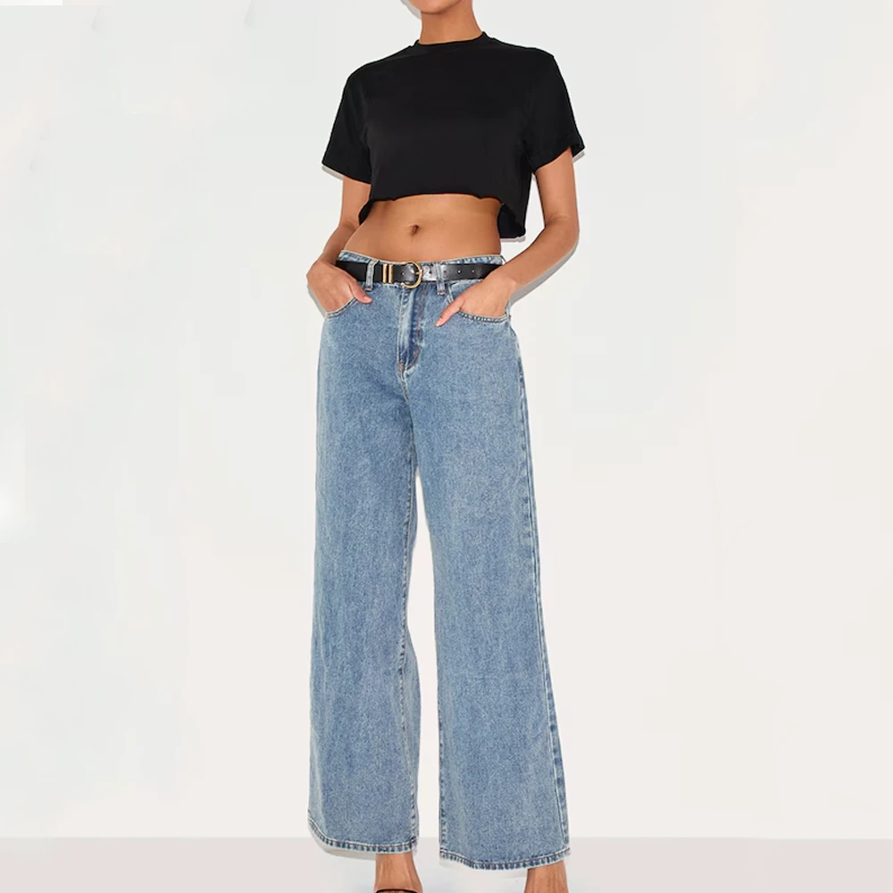 Wholesale Customized Logo Streetwear Women's Round Neck Short Sleeve Solid Crop Top T-shirt Breathable Quick Dry Yoga Fitness