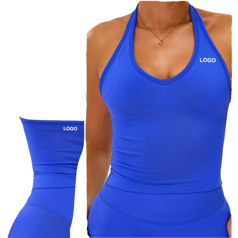 Women Simple Crew Neck Seamed Yoga Top Backless Slim Tummy Control High Support Front Fitness Running Lightweight Breathable