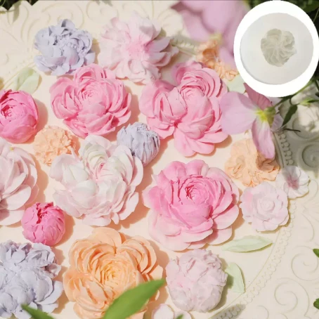 3D Rose Flower Silicone Mold DIY Candle Making Flexible Flower Soap Mould Resin Clay Chocolate Baking Cake Decorating Tool Made