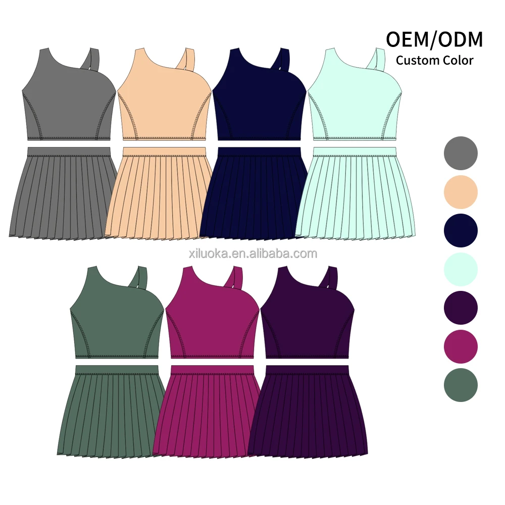 Custom Kids Yoga Set Gym Fitness & Yoga Wear Girls Dresses Sportswear Tennis Skirt Girls Clothing Sets