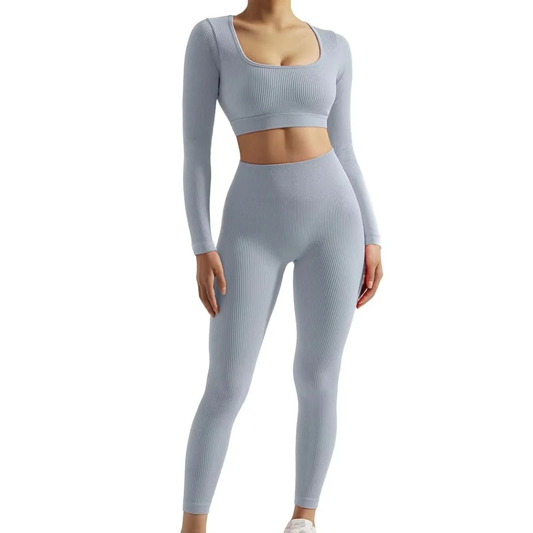 Customized 2025 Yoga Wears Set Wholesale High Quality Women's Sportswear Three Piece Pants and Bra Fitness Sports Yoga Set
