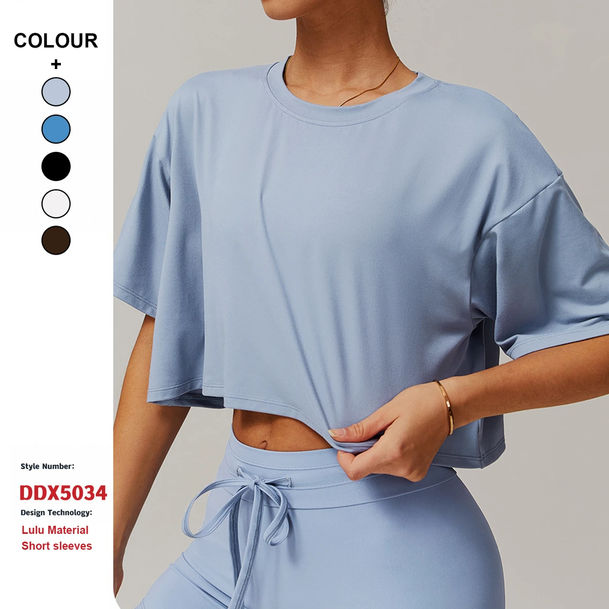Custom High-Quality Sports Short Sleeved Tops Casual Round Neck Short T-Shirts Gym Women Fitness Running Yoga Clothes