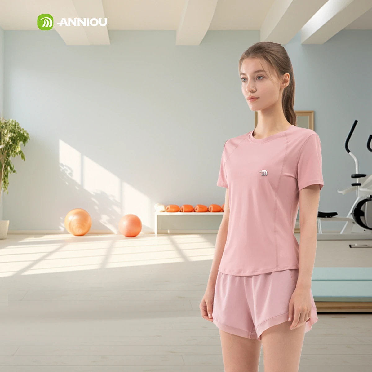 Wholesale Women's Fashion Quick Dry Activewear Workout Training O Neck T Shirt Fitness Short Sleeved Yoga T-shirt Summer