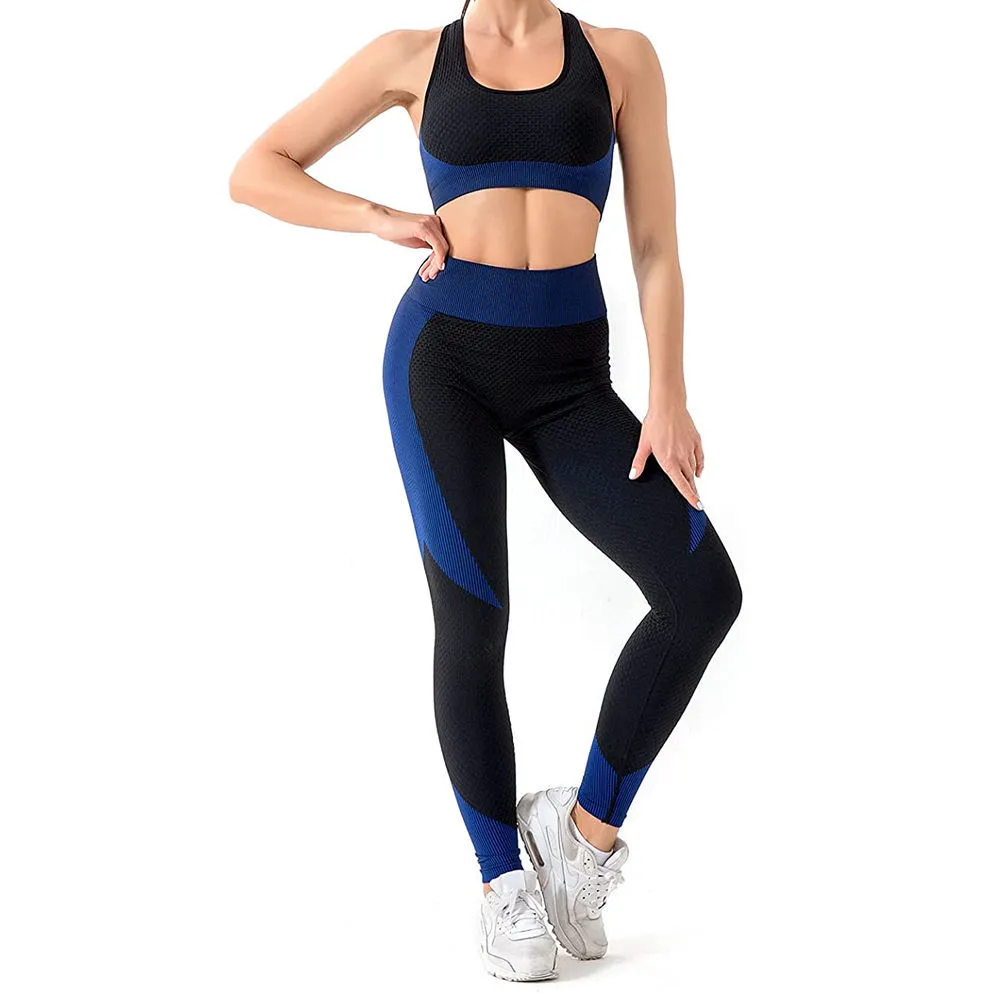 Women's Mid Waist Yoga Sport Set Fitness Bra Legging Reversible Front Waterproof Lightweight Breathable Solid Color Active Gym