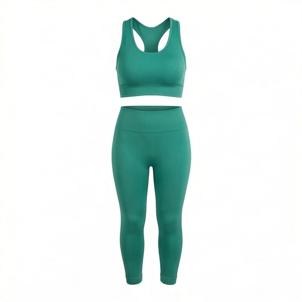 Custom Logo Quick Dry Outdoor Yoga Wear Set Off Shoulder Top Leggings Gym Fitness Clothes Womens Activewear Wholesale