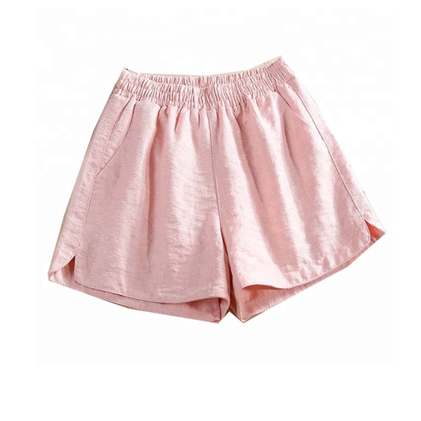 Women Plus Size Summer High Waist Elastic Waist Quick Dry Breathable Casual Sports Gym Running Plaid Pattern Custom Logo Shorts