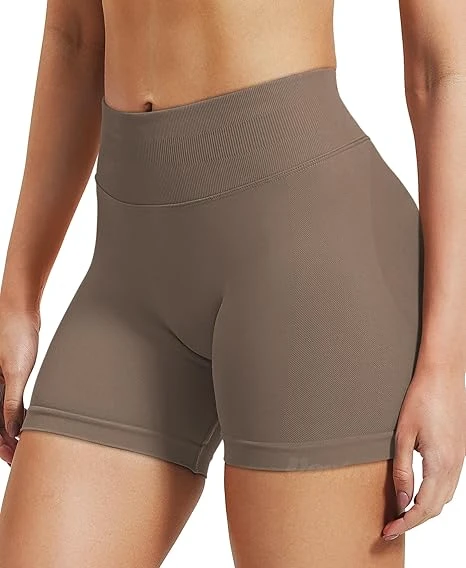 Women's Sleeveless Gym Fitness 1-Piece Yoga Shorts Regular Fit Solid Color Quick Dry Eco-Friendly for Sports & Active Wear